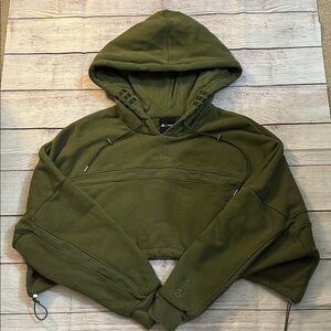 ADIDAS IVY PARK Olive Hoodie with Subtle Logo